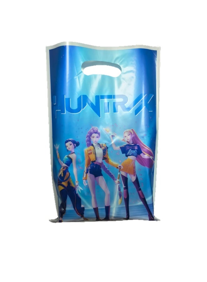 Kpop Hunters Double-Sided Goodie Girft Bags - 10 Pc Anime Party Favor Set, Blue Purple Themed Treat Bags for Birthday Party Supplies, Korean Idol Themed Gift Bags - Image 5