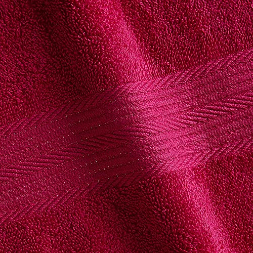 Status Contract STATUS Towels for Bath, Towels for Bath Large Size | 300GSM | Bath Towel for Men/Women, Bathing Towel, Towels for Bath Women/Men,Terry 100% Cotton 1 pc (RED)(color may vary due to photographic affect) - Image 2