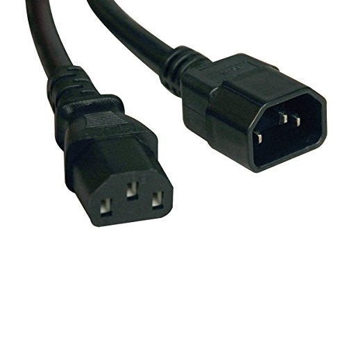 Tripp Lite كابل تمديد طاقة الكمبيوتر القياسي من تريپ لايت 10A، 18AWG (IEC-320-C14 إلى IEC-320-C13) بطول 8 أقدام، أسود - Image 4
