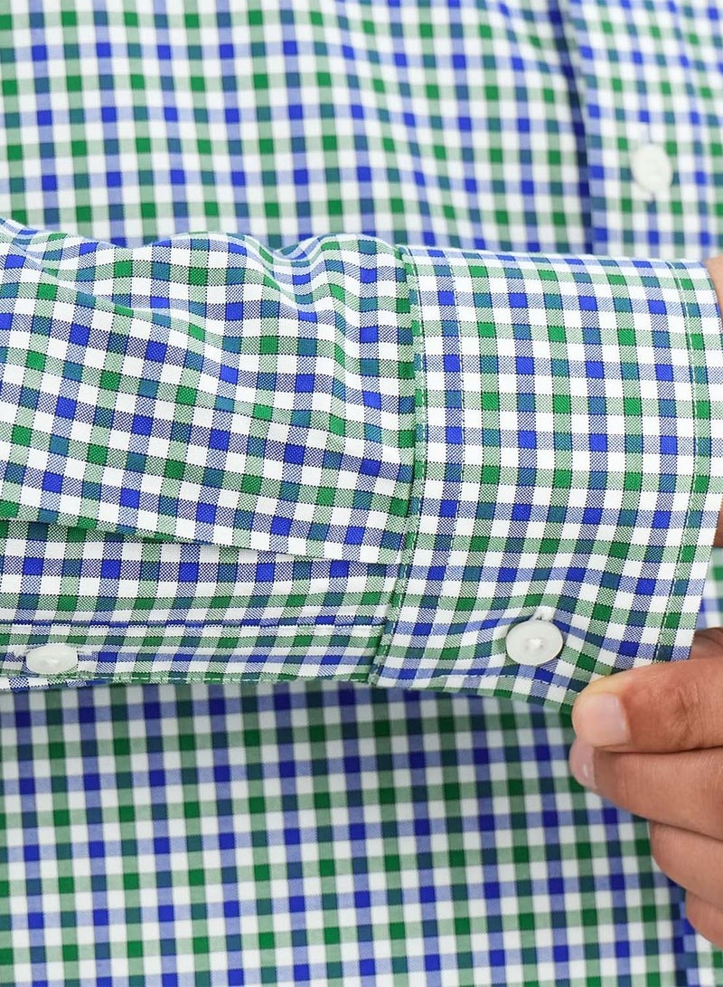 GIORDANO Men's Wrinkle-Free Long Sleeve Cotton Oxford Shirt - Image 3