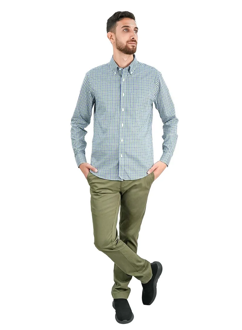 GIORDANO Men's Wrinkle-Free Long Sleeve Cotton Oxford Shirt