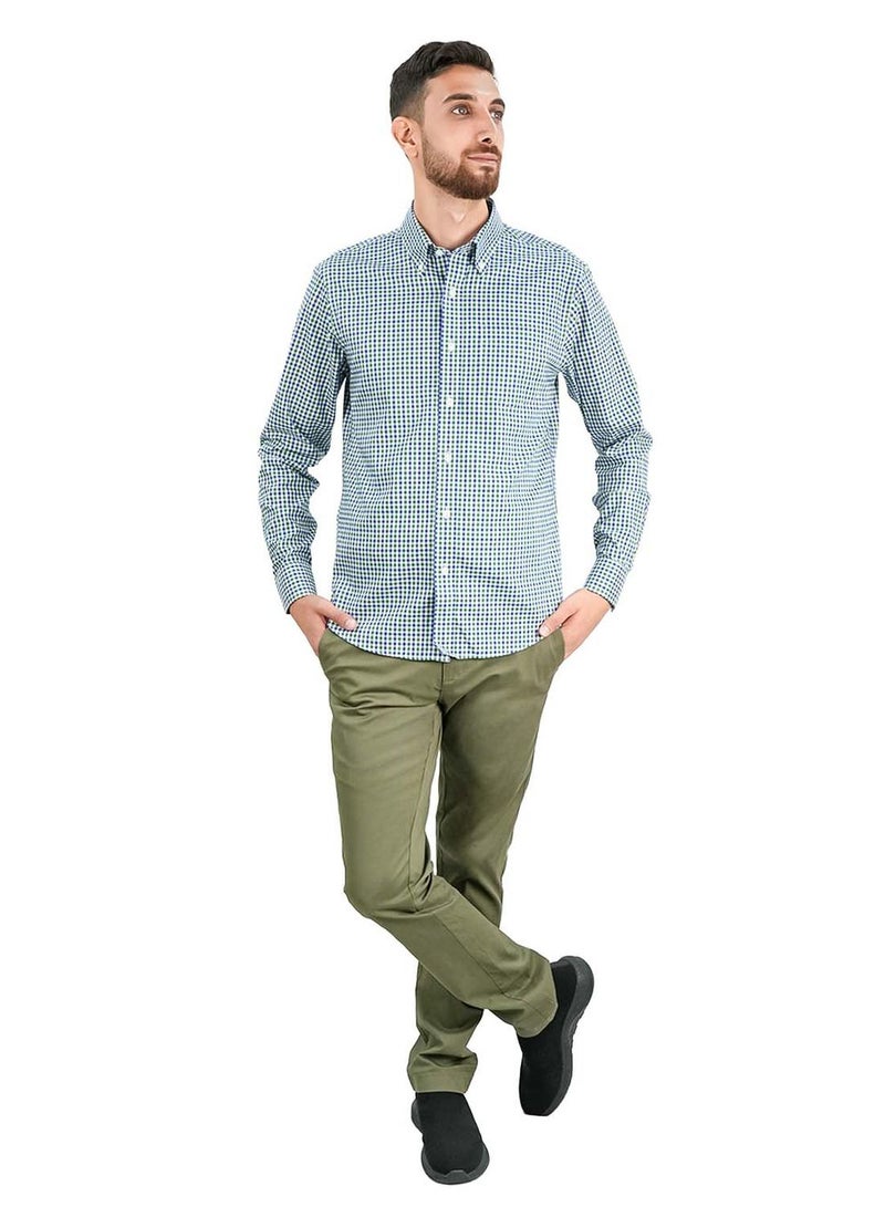 GIORDANO Men's Wrinkle-Free Long Sleeve Cotton Oxford Shirt - Image 2