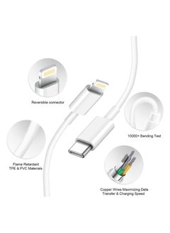 Generic Fast Charger [Apple MFi Certified] 20W PD Fast Type C Wall Charger with 6FT Charging Cable Compatible iPhone 13/13 Mini Pro Max/12 Pro Max/12 Mini/11 Pro  - Image 2