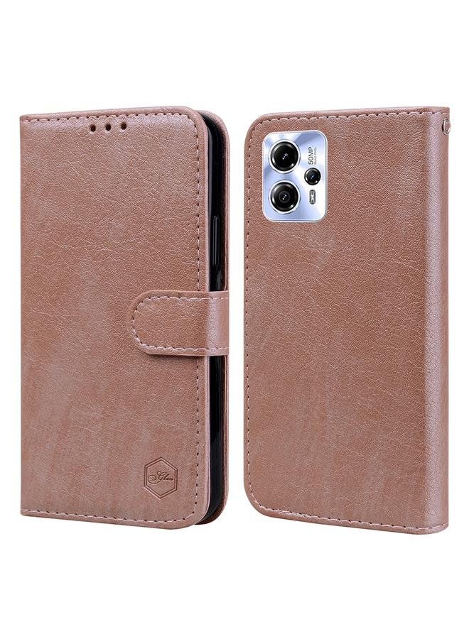 إيروريكس جراب لهاتف Motorola Moto G13 / G23 مصنوع من الجلد الملمس الزيتي PU + TPU - Image 1