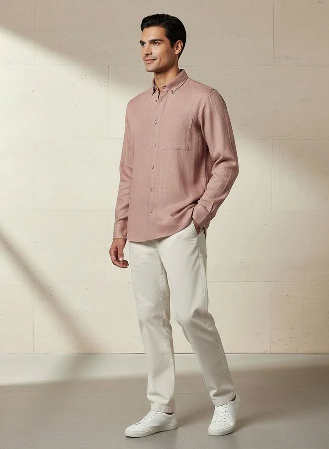 سبلاش فيڤ Men Regular Fit Collared Long Sleeves Shirt
