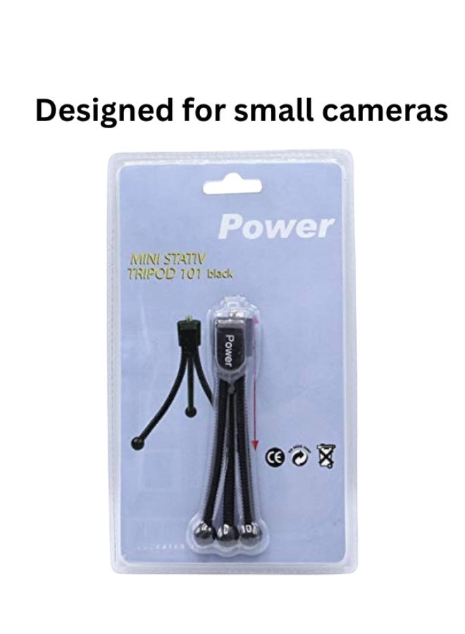 POWER TRIPOD TR101 Mini Flexible Tripod for Mobile Phones, Action Cameras & DJI Osmo Pocket – Portable Tabletop Stand (Black) - Image 4