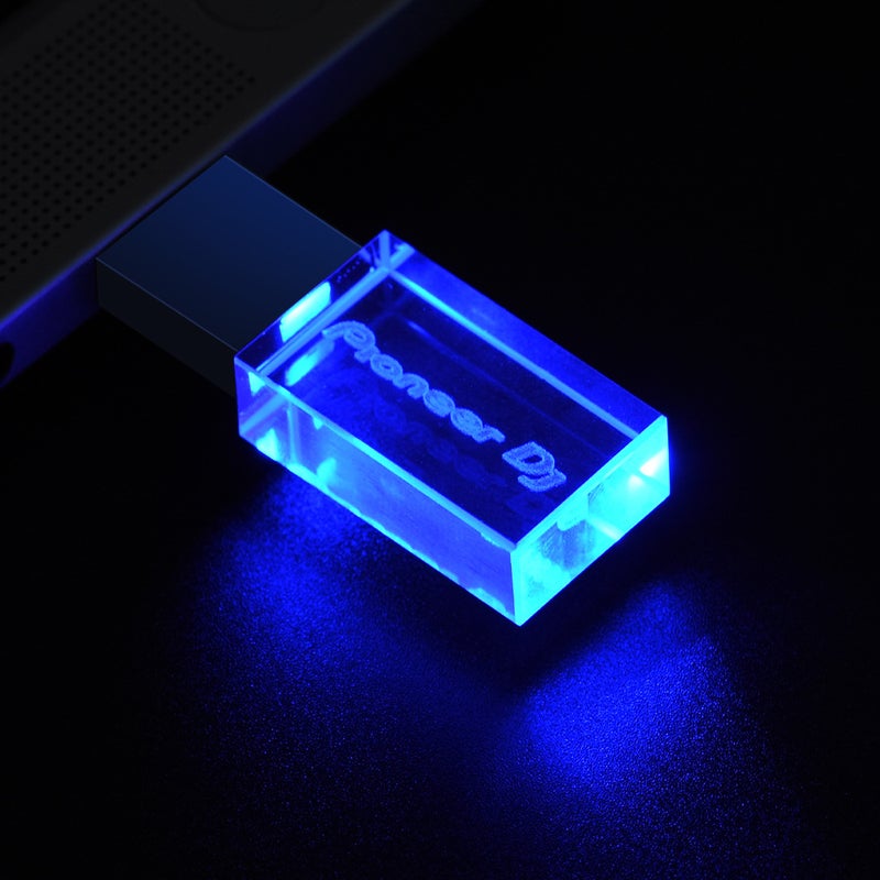 For Crystal U Disk 32G Company School Gifts Business Lettering U Disk Logo64G Wedding Gifts Led - Image 1