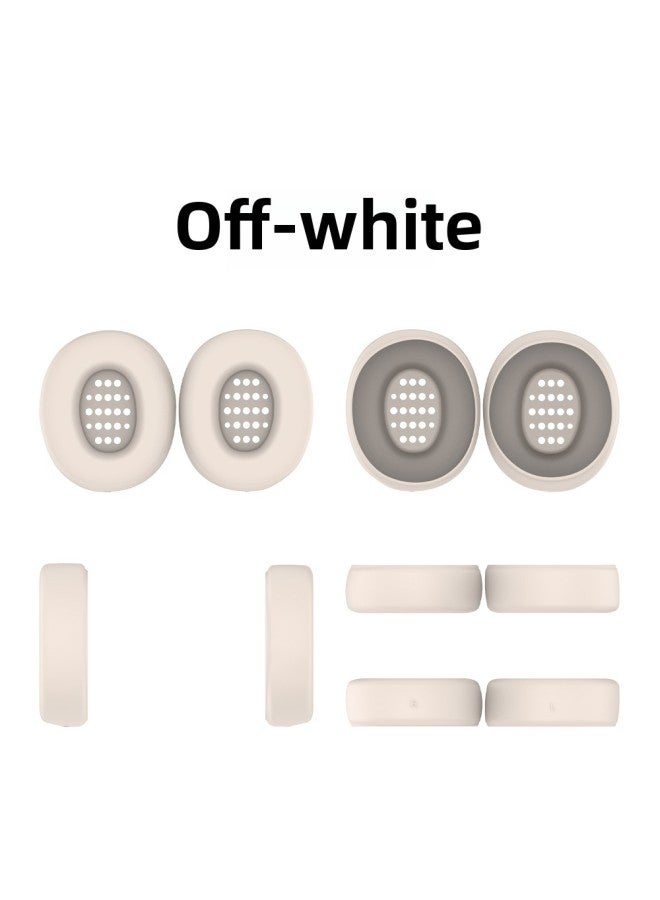 Suitable For JBL Tune 770NC Bluetooth Headset Ear Mask Silicone Protective Cover Dust-proof Ear Cap Drop-proof-color:Off-white-Model:T23 - Image 1