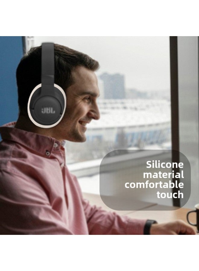 Suitable For JBL Tune 770NC Bluetooth Headset Ear Mask Silicone Protective Cover Dust-proof Ear Cap Drop-proof-color:Off-white-Model:T23 - Image 4