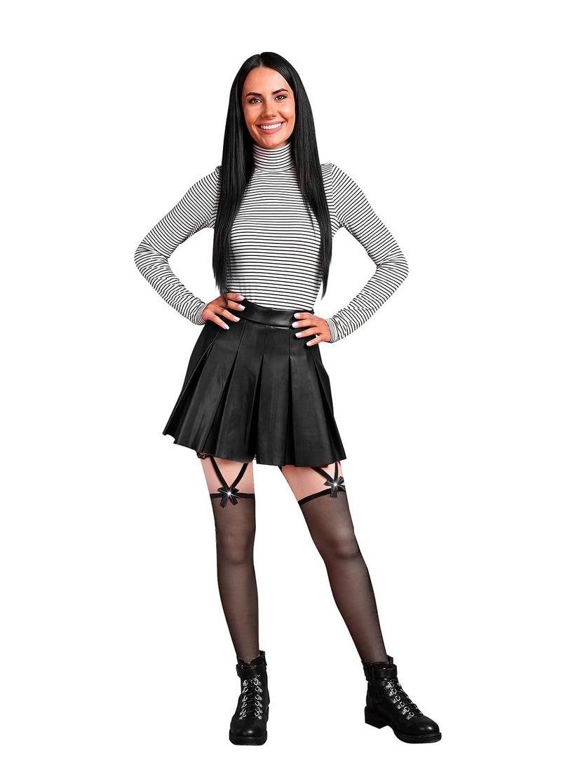 KASTWAVE Bow Thigh High Socks 2 Pairs Lace Hold up Stockings Women's Suspender Stockings for Cosplay Costumes Daily Favors - Image 4