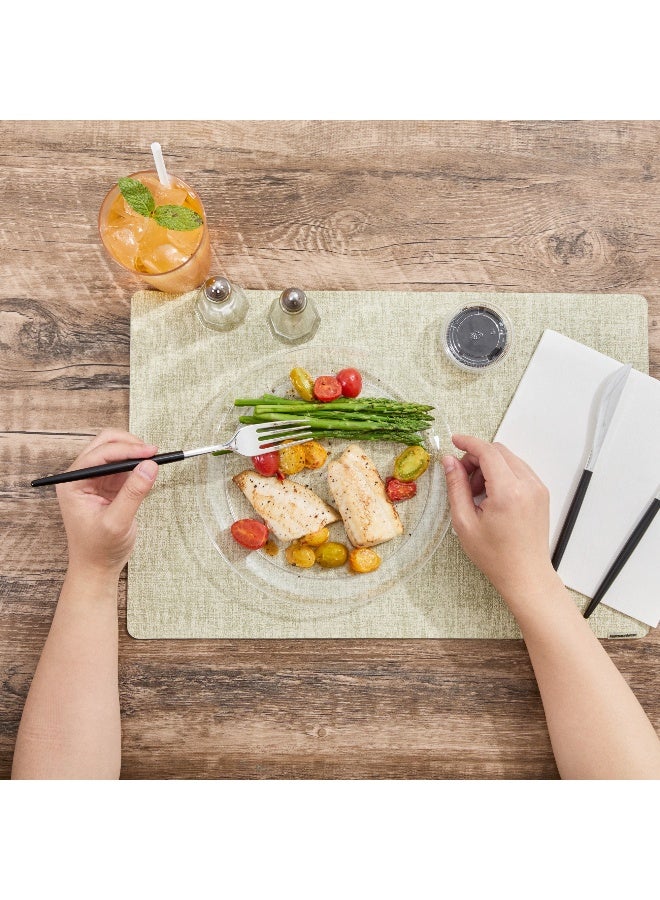 Restaurantware 9 x 9 Inch Catering Plates, 100 Round Party Dinner Plates - Sturdy, Disposable, Clear Plastic Disposable Plates, Unique Design, For Special Occasions, Catered Events  - Image 5