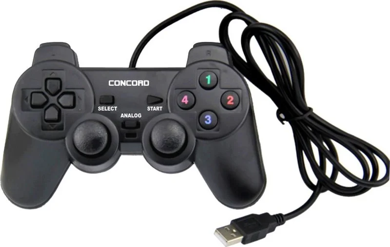 CONCORD C-850 Computer PC Game Console Gamepad Vibrating Handle