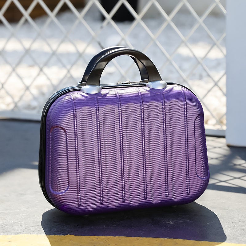 [A variety of optional] inch cosmetic bag mini suitcase Womens Cosmetic Box small suitcase portable suitcase Dark purple [special price]]