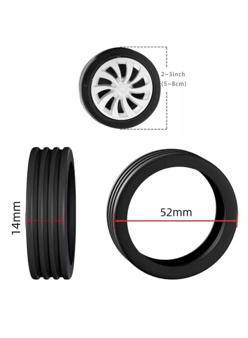 8PCS Luggage Wheel Covers-Carry on Luggage Suitcase Wheels Protector/Luggage Caster Cover for Most 8-Spinner Wheels Luggage Sets,Silicone Case for Suitcases Wheel/Luggage Accessories - Image 2