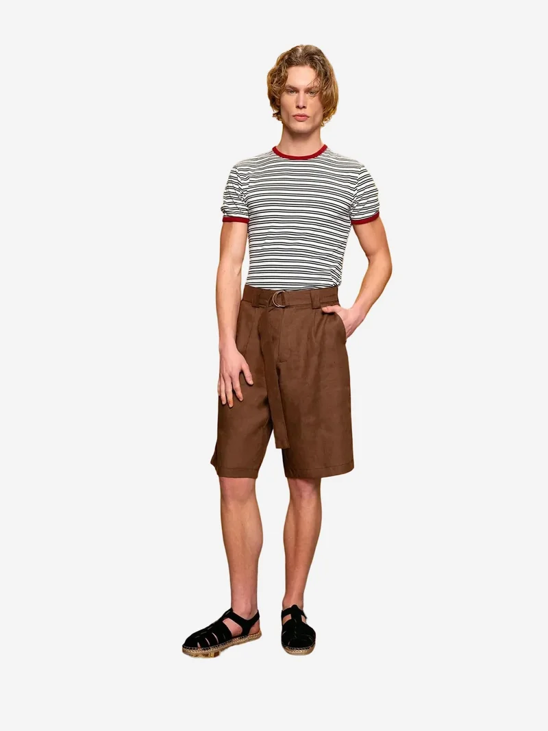 Giesto Black GIESTO Slim Fit Striped Crew Neck T-Shirt for Men | Best Price UAE