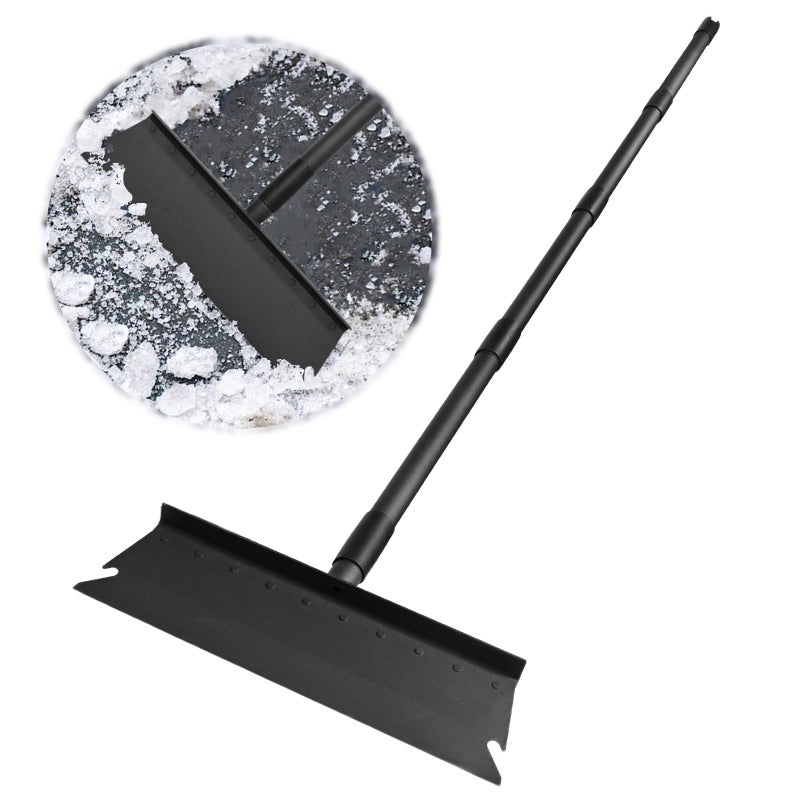 TwinkleTool Larger Garden Cleaning Shovel, Floor Scraper, Ice Scraper, 63 Inch Adjustable Heavy Duty Snow Scraper Long Handle, Garden Flat Shovel for Lawn Edging Weeding Digging Snow Removal and Ice Scraping - Image 1