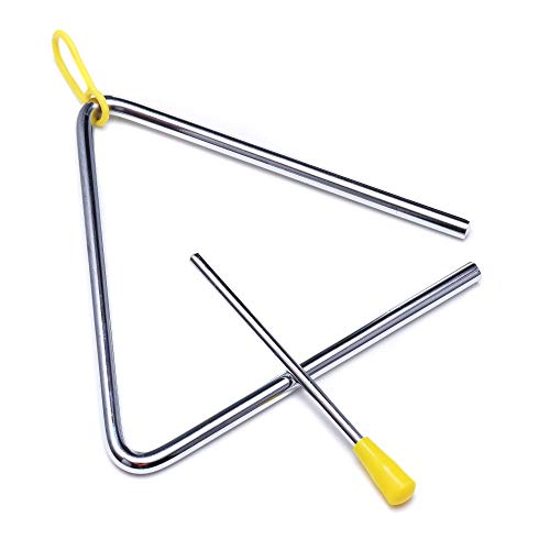 TDOCK 6 Inch Musical Steel Triangle Percussion Instrument With Striker - Image 1