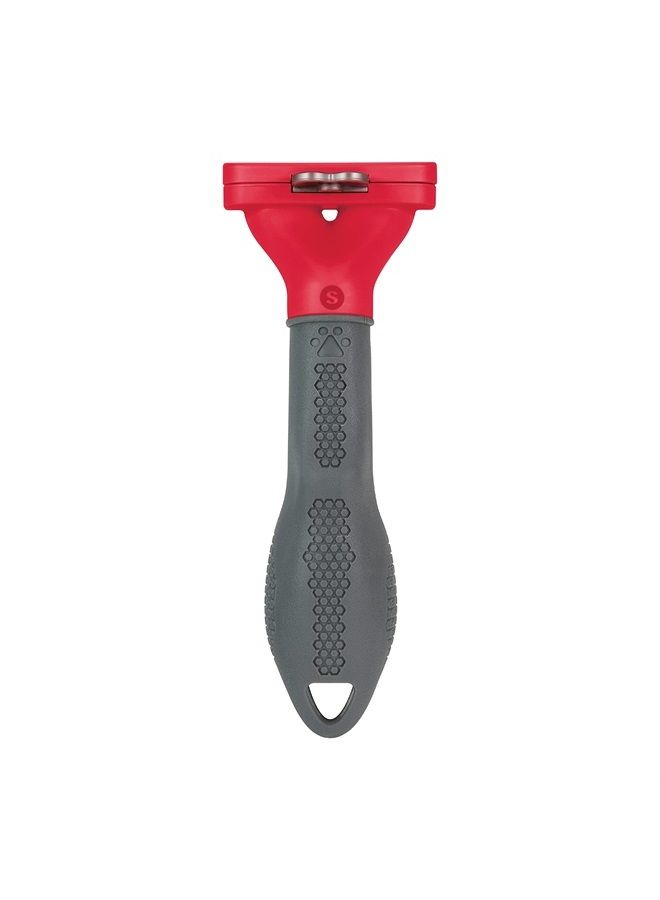 Undercoat Deshedding Tool for Small Dogs – Short Hair, red/Grey, P-92976