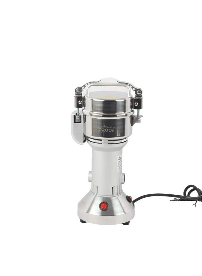 برووف طاحونة قهوة بروف 100 جرام بقوه 600 وات تتميز بهيكل وشفرات مصنوعة من الاستانلس ستيل المقاوم للصدأ والكسر - Image 2