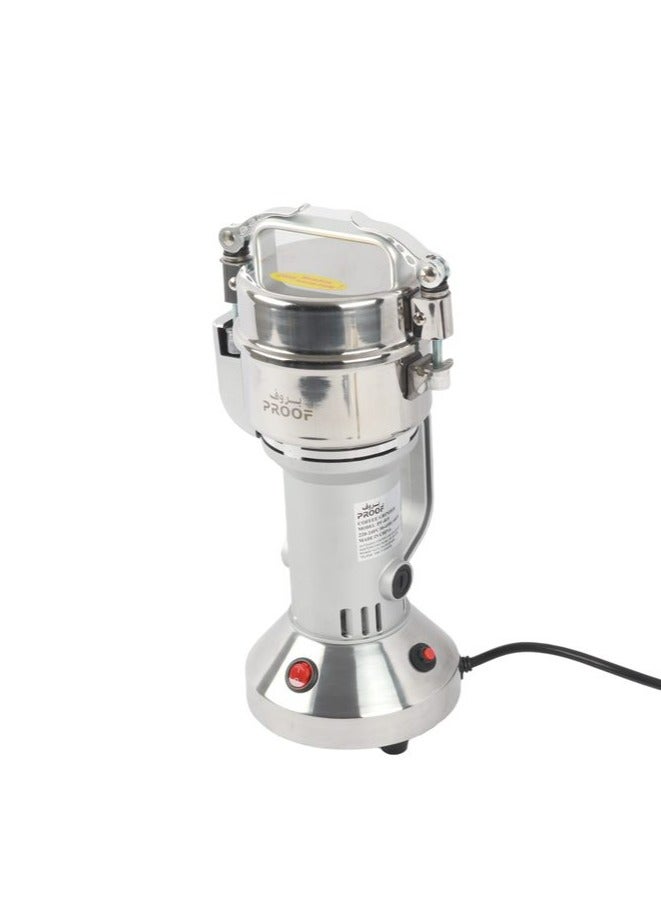 برووف طاحونة قهوة بروف 100 جرام بقوه 600 وات تتميز بهيكل وشفرات مصنوعة من الاستانلس ستيل المقاوم للصدأ والكسر - Image 3