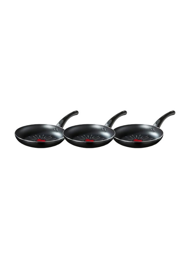 Tower SmartStart Classic 24cm Aluminium Frying Pan | Aeroglide PFOA Free Non-Stick Coating Skillet | Built-In Temperature Indicator | Oven & Dishwasher Safe | Gas Hob Compatible Fry Pan | Black & Tower SmartStart Classic 30cm Aluminium Frying Pan | Aeroglide PFOA Free Non-Stick Coating Skillet | Built-In Temperature Indicator | Oven & Dishwasher Safe | Gas Hob Compatible Fry Pan | Black & Tower SmartStart Classic 32cm Aluminium Frying Pan | Aeroglide PFOA Free Non-Stick Coating Skillet | Built-In Temperature Indicator | Oven & Dishwasher Safe | Gas Hob Compatible Fry Pan | Black Bundle - Image 1