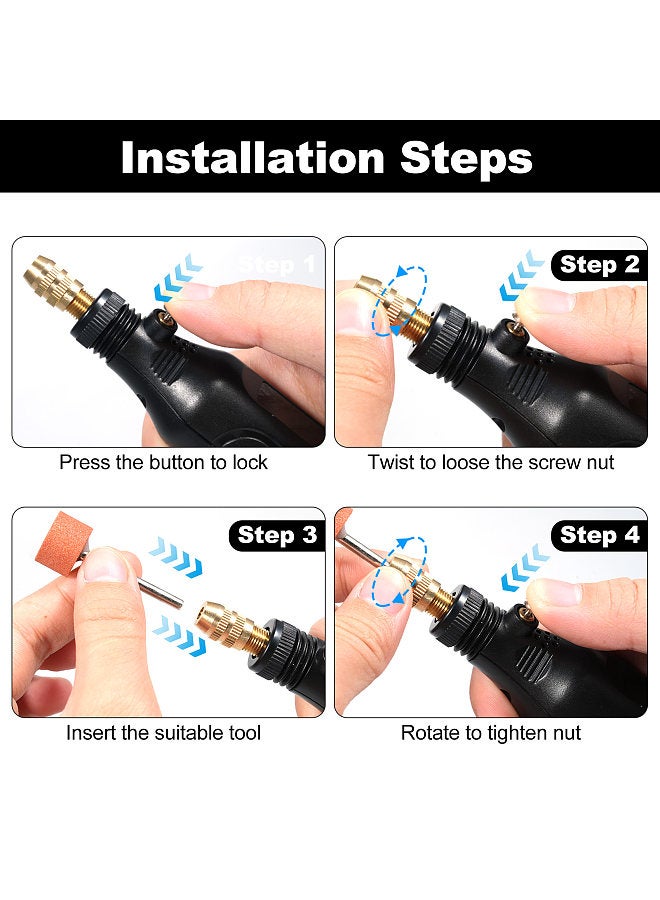 Mini Rotary Tool Kit 3.7V Mini Grinder with 3 Variable Speed 36Pcs Accessories Electric Grinder Pen Rotary Tool Kit for Polishing Cleaning Engraving Grinding and DIY Crafts  - Image 4