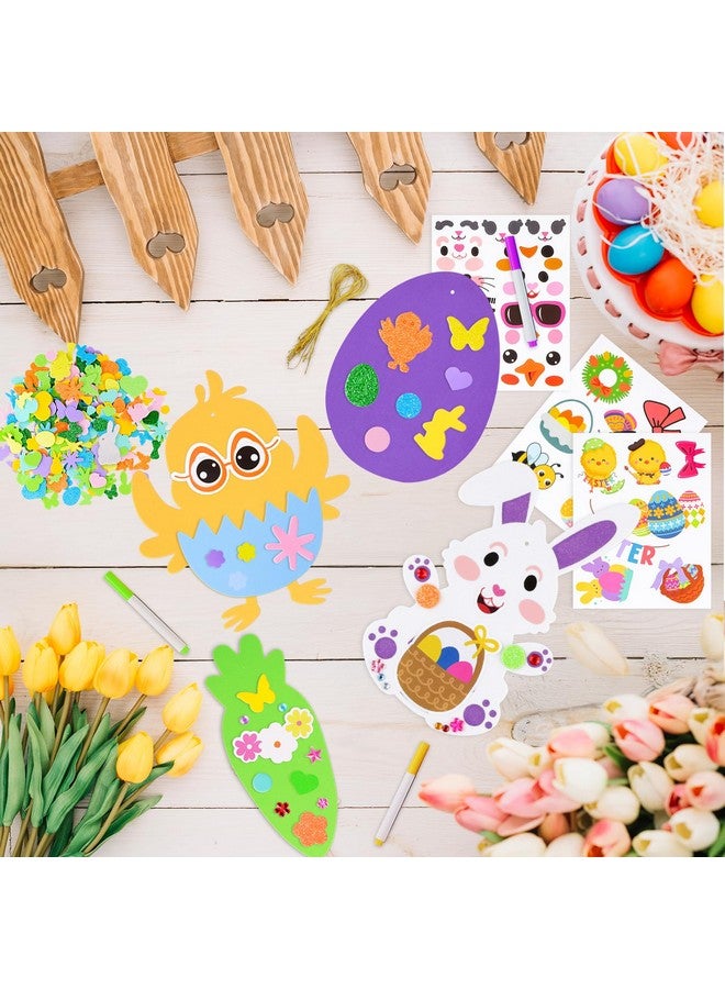 Garma 312 PCS Easter Foam Stickers Crafts Kit DIY Eggs Bunnies Chicks Carrots Easter Decorations Party Favors Supplies for Kids - Image 3