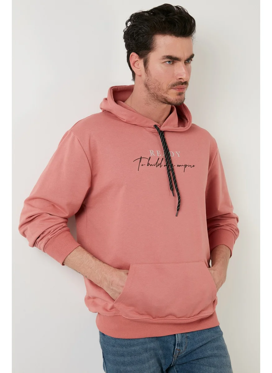 Buratti Slim Fit Printed Hooded Kangaroo Pocket Cotton Sweat Men's Sweat 5414020