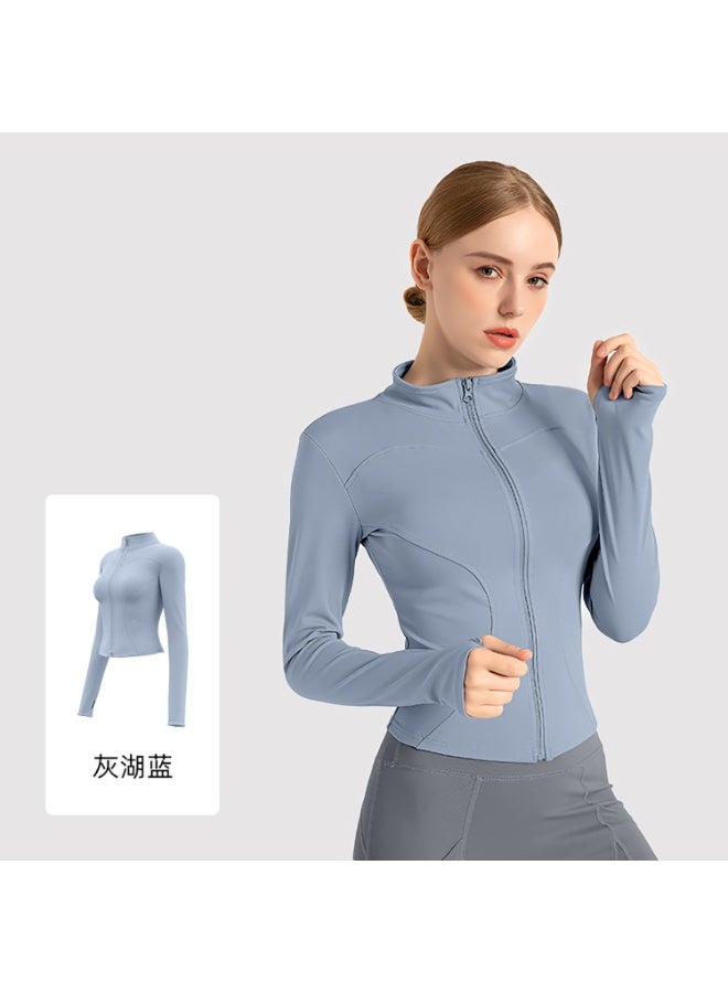 Women's Tracksuit Jacket Slim Fit Long Sleeved Fitness Coat Yoga Tops with Thumb Holes Gym Jacket Workout Sweatshirts  - Image 1