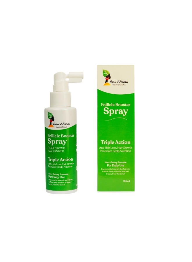 RAW AFRICAN FOLLICLE BOOSTER SPRAY TRIPLE ACTION125ML