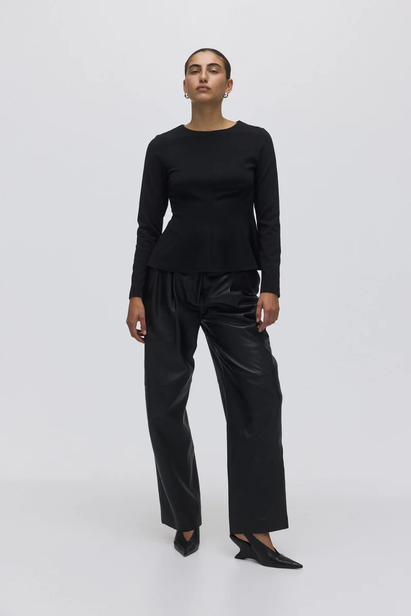 H&M Jersey peplum top