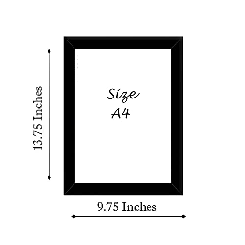 Stuthi Arts Photo Frame A4 Size For Wall Black Picture Frame For Home and Office Decoration (Black-A4-4 Frame) (Black) - Image 2