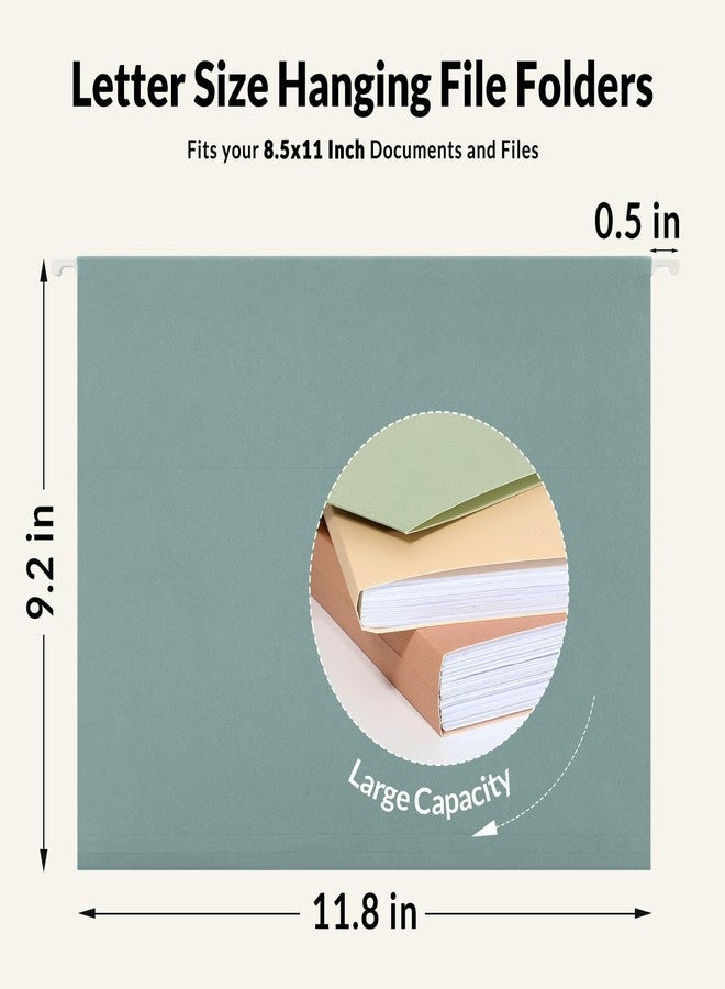 SUNEE Hanging File Folders, 50 Pack Letter Size Hanging File Folders with 1/5-cut Tabs, Stay Organized for Your Home and Office Bulk File, Documents and Paper, 10 Pastel Colors - Image 5