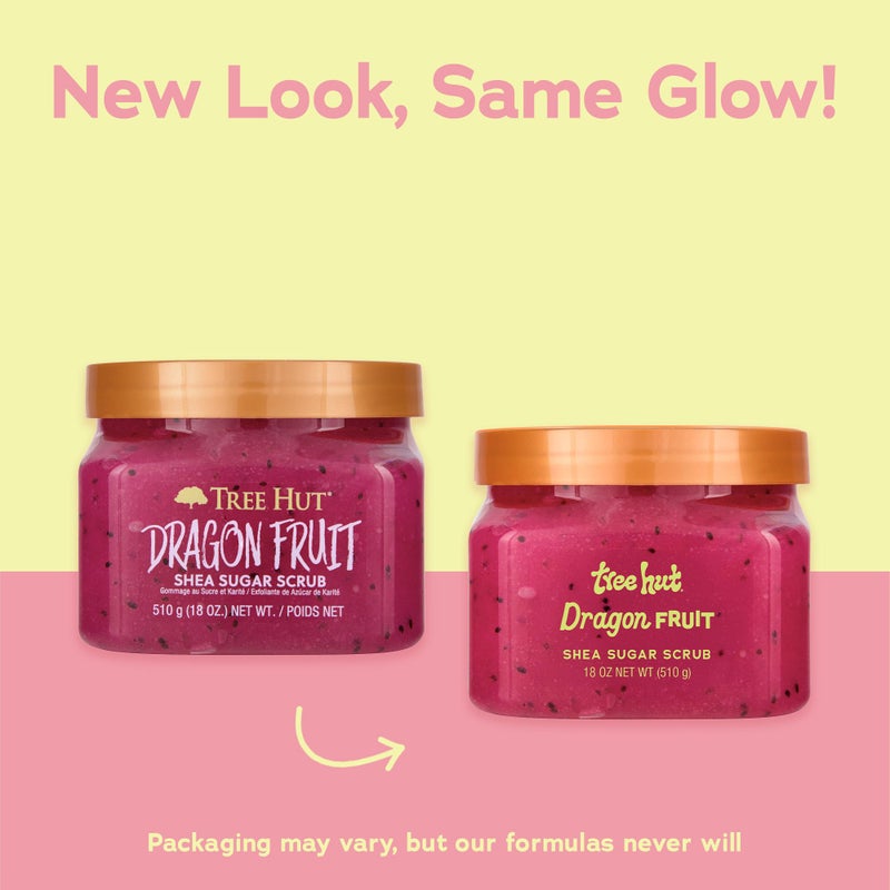 Tree Hut Dragon Fruit Shea Sugar Scrub, Exfoliating, Hydrating & Moisturizing Body Scrub with Shea Butter & Nourishing Essential Oils, Smooth & Soften Skin, 18 oz - Image 2