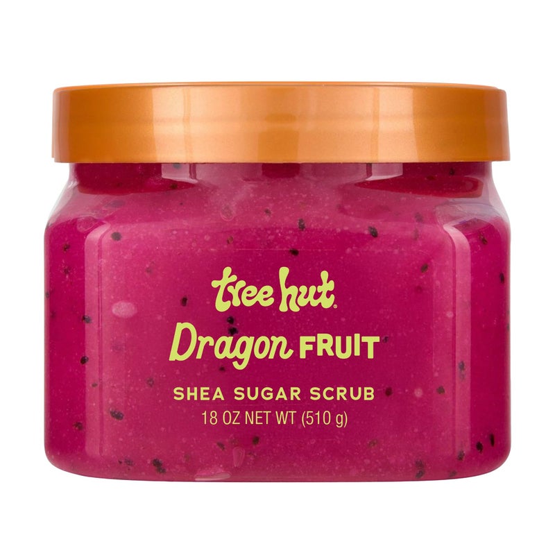 Tree Hut Dragon Fruit Shea Sugar Scrub, Exfoliating, Hydrating & Moisturizing Body Scrub with Shea Butter & Nourishing Essential Oils, Smooth & Soften Skin, 18 oz - Image 1