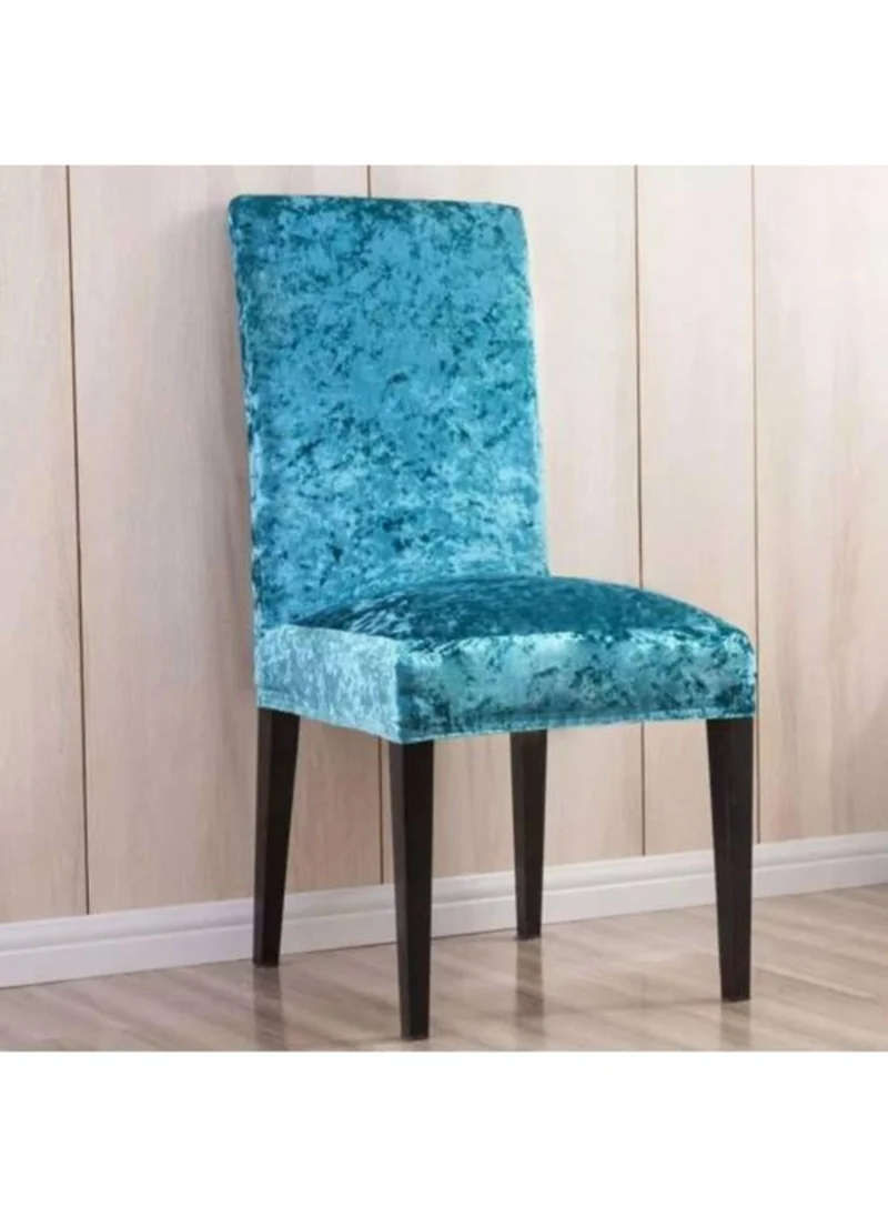 Elgeyar Silk Velvet Chair Cover Elastic Standard 6-Piece Velvet Chair Cover