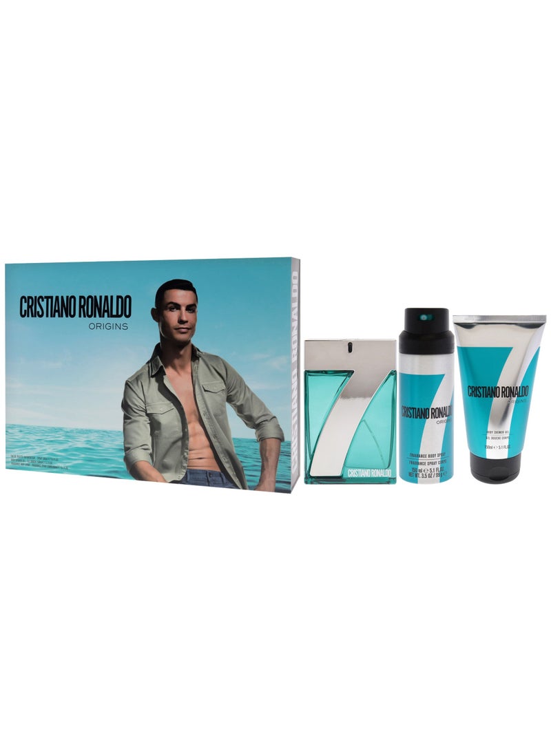 كرستيانو رونالدو مجموعة هدايا كريستيانو رونالدو Cr7 أوريجينز للرجال أو دو تواليت 100 مل + جل استحمام 150 مل + سبراي للجسم 150 مل - Image 3