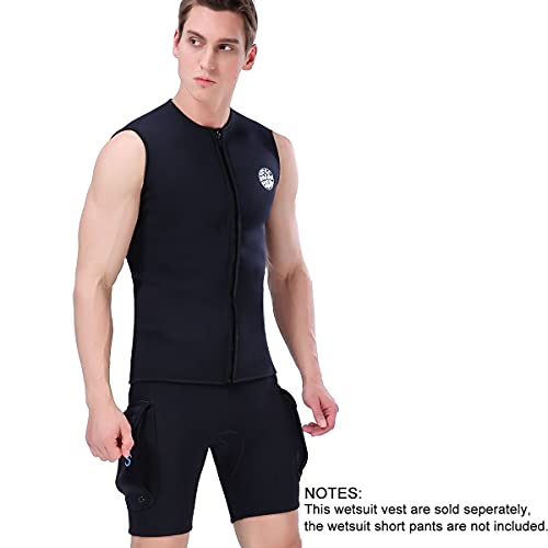 DIVE & SAIL Wetsuit vest men 3mm neoprene, nylon top sleeveless Jacket for men diving surfing swimming sailing - Image 2