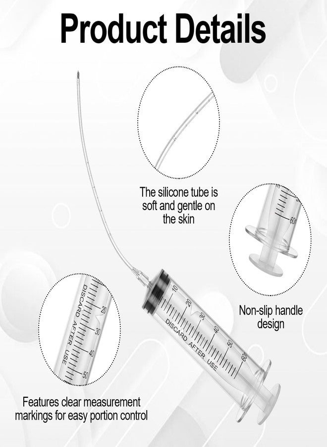 HaiFafafaing Baby Bird Feeding Syringes, 4 Pcs 10ml+20ml+60ml with 12 Soft Tubes for Birds, Cats, Dogs, Small Animals, Reusable Plastic Syringe for Milk, Water, Liquid Food - Image 4