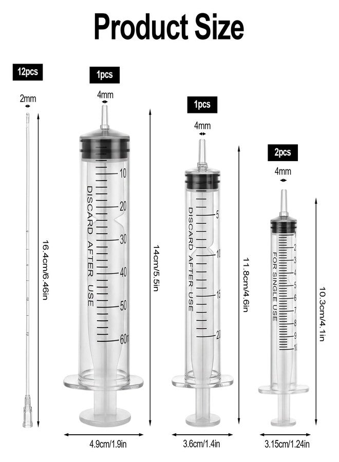 HaiFafafaing Baby Bird Feeding Syringes, 4 Pcs 10ml+20ml+60ml with 12 Soft Tubes for Birds, Cats, Dogs, Small Animals, Reusable Plastic Syringe for Milk, Water, Liquid Food - Image 2