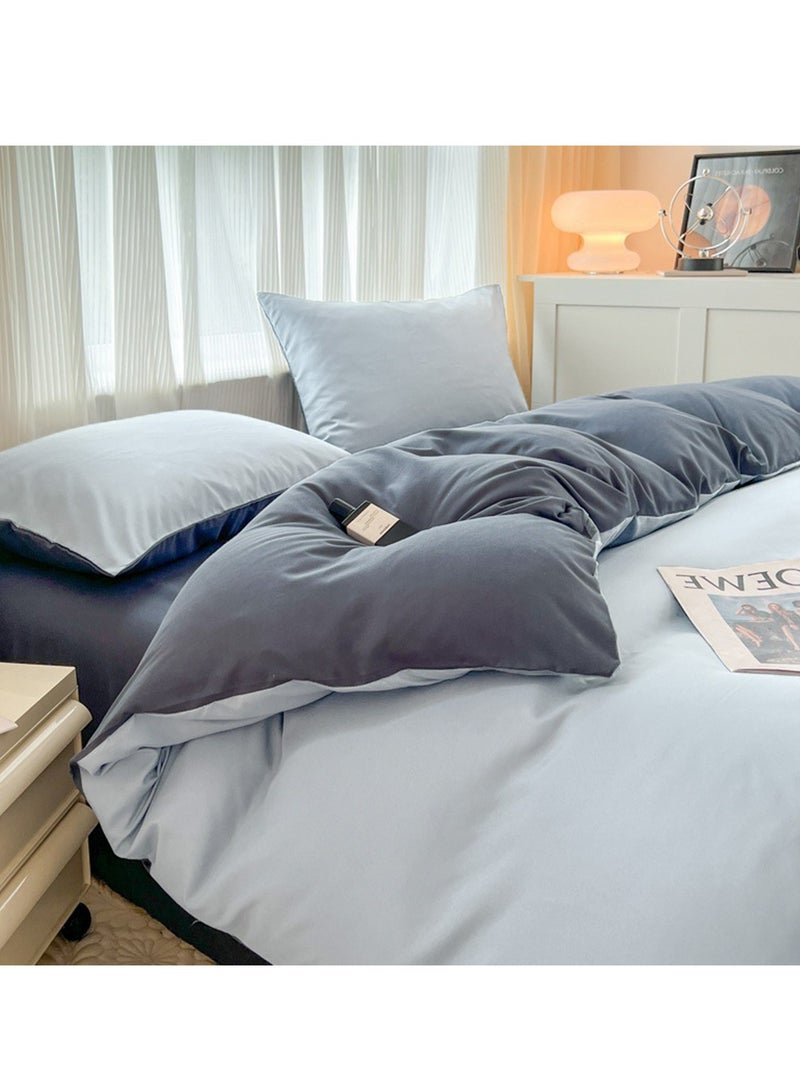 Sharpdo طقم أغطية سرير من 4 قطع مع غطاء لحاف 1 وملاءة 1 و2 غطاء وسادة لسرير 2م (200*230 سم) - Image 2