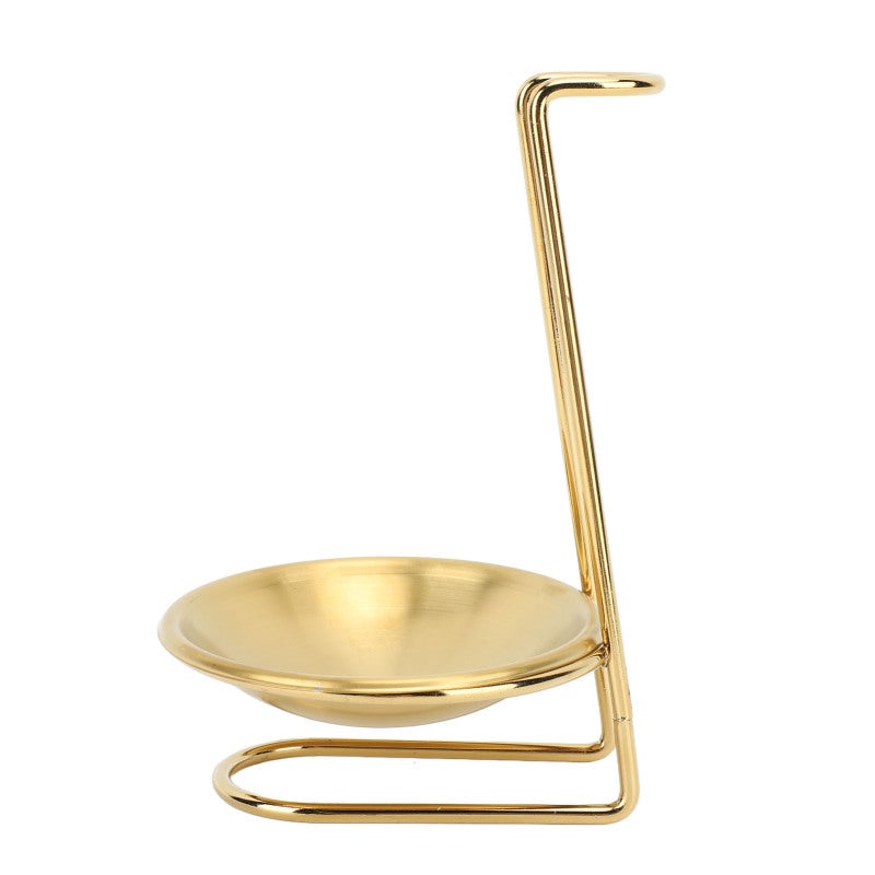 Vertical Soup Ladle Holder: Golden Single-head Stainless Steel - Space Saving Design Spoon Rest for Home Kitchen Dining Table Hot Pot Use - Image 2