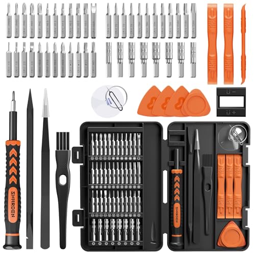 SHARDEN 58 in 1 Small Precision Screwdriver Set Magnetic Mini Screwdriver Set with Case Professional Electronic Tools Kit for iPhone, MacBook, Computer, Laptop, PC, RC, PS4, Xbox, Eyeglasses, Watch - Image 1