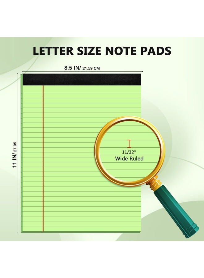 Vishoitty Legal Pads 8.5 x 11, Colored Note Pads 8.5 x 11, Wide Ruled Paper, 3 Pack Notepads 8.5 x 11, to Do List Notepad, Perforated Lined Paper, 30 Sheets/Pad, Multicolor Writing Pad for School, Home, Office - Image 2