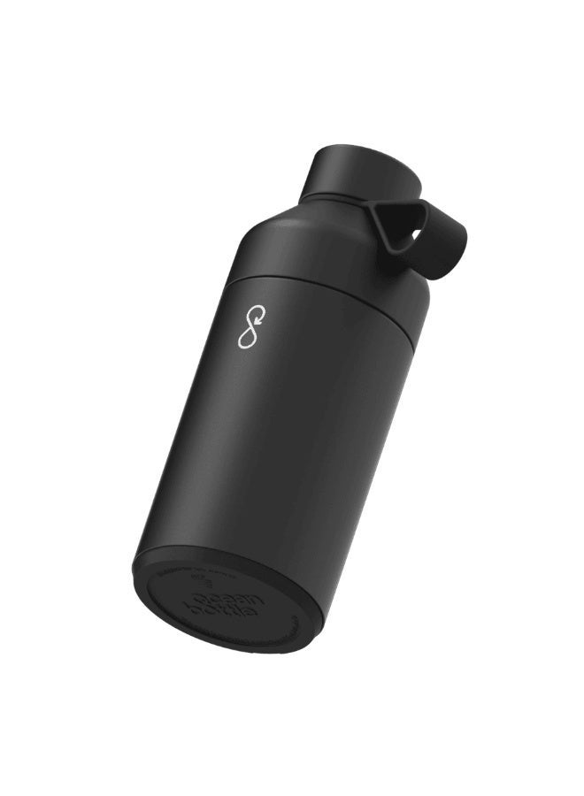 Ocean Bottle Premium 750ml Recycled Stainless Steel Water Bottle – Vacuum Insulated Leak-Proof Reusable Eco Friendly Drink Bottle for Cold & Hot Beverages, Dishwasher Safe, Sustainable Ocean Plastic Impact Design (Obsidian Black) - Image 1