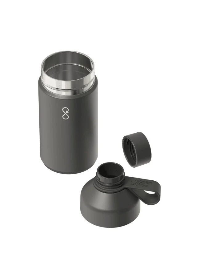 Ocean Bottle Premium 750ml Recycled Stainless Steel Water Bottle – Vacuum Insulated Leak-Proof Reusable Eco Friendly Drink Bottle for Cold & Hot Beverages, Dishwasher Safe, Sustainable Ocean Plastic Impact Design (Obsidian Black)