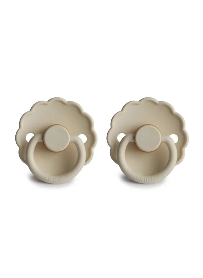 FRIGG Daisy Latex Baby Pacifier 6-18M 2-Pack Cream - Size 2