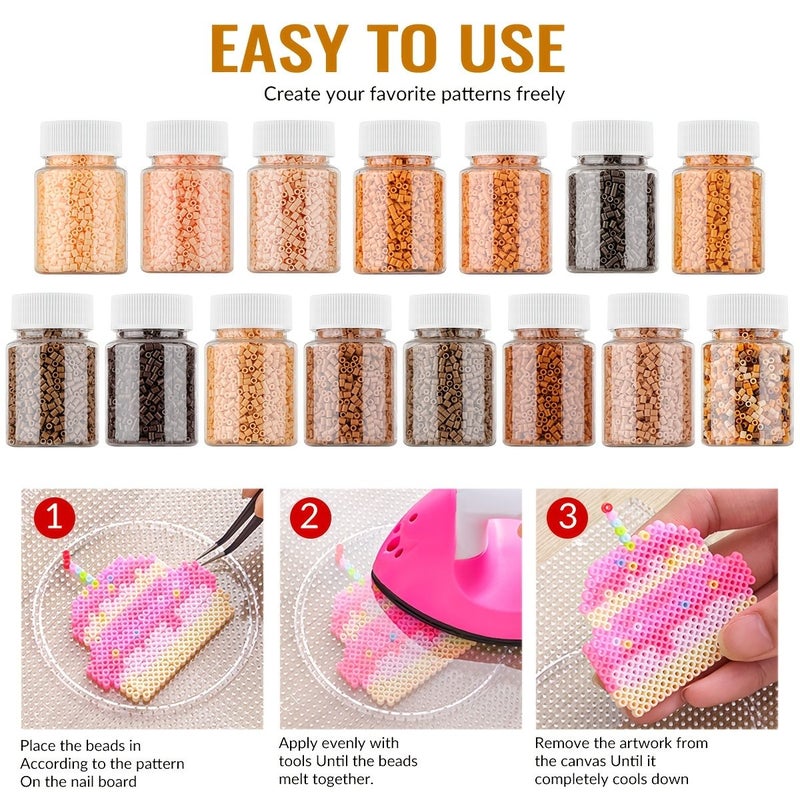 2100pcs 2 6mm Melting Beads Kit Multi Series 3D Pixel Puzzle Crafting Decorations - Image 3