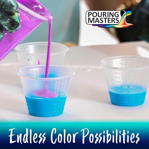 POURING MASTERS Jet Black Acrylic Ready to Pour Pouring Paint - Premium 32-Ounce Pre-Mixed Water-Based - for Canvas, Wood, Paper, Crafts, Tile, Rocks and More - Image 4