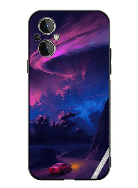 Protective Case Cover For OnePlus Nord N20 5G Car On Empty Road Design Multicolour